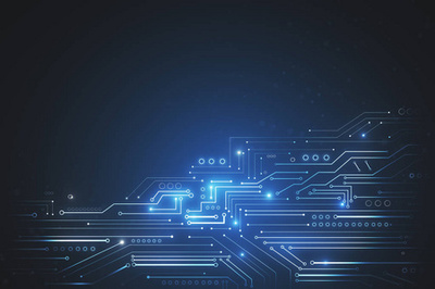 數(shù)字脈絡 抽象幾何與電路紋理構(gòu)建的綠色科技橫幅世界